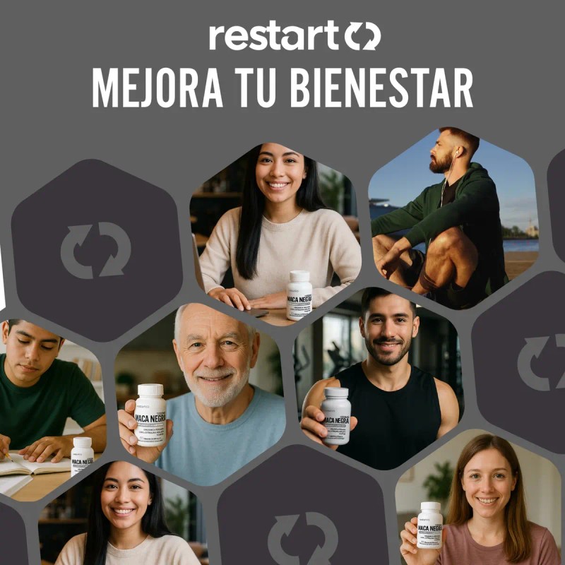 Restart Maca Negra Orgánica Peruana Citrulina Black 1000mg Por Porción