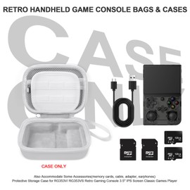BliFulde Carrying Case for RG353V/ RG353VS Handheld Game Console, Custom-Insert Handheld Emulator Retro Game Holder Organizer, Portable Game Player Storage Bag (Case Only)