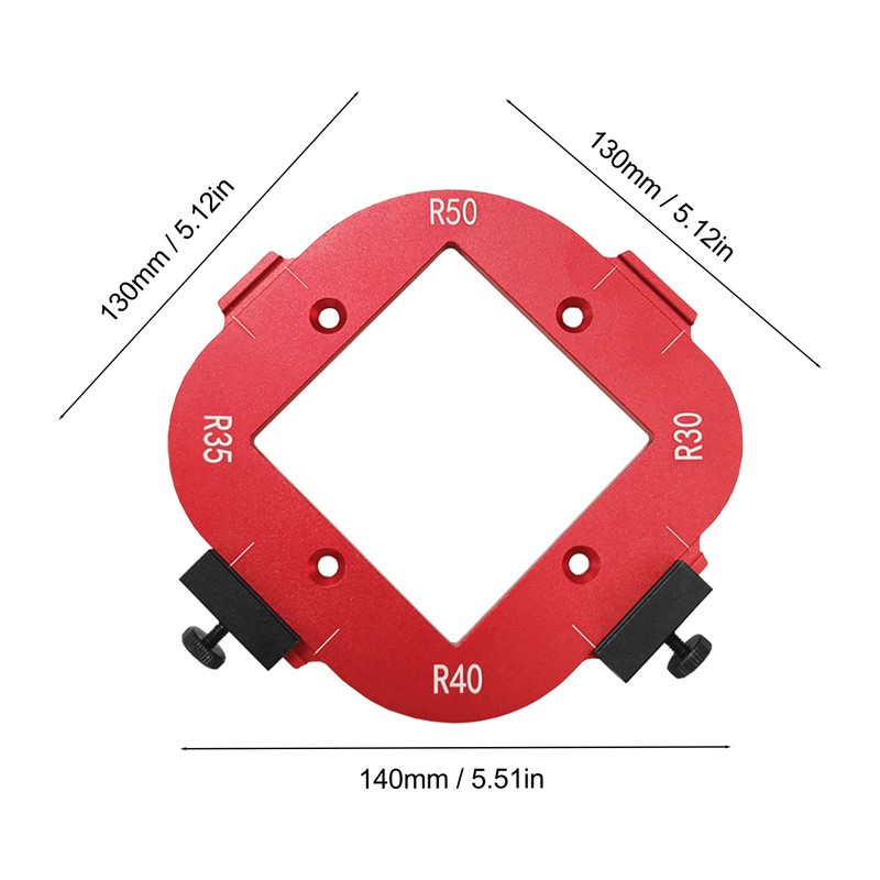 Corner Radius Template 4 in 1 Round for Positioning Bit