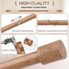 JRZOO Wood Curtain Rods, 1'' Decorative Adjustable Rustic Farmhouse Drapery