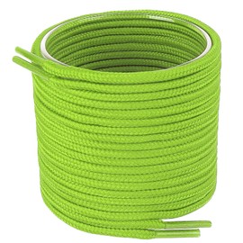 LUOFMISS Round Shoe Laces for Sneakers,2 Pairs Solid Color Shoelaces for Boots and Athletic Shoes