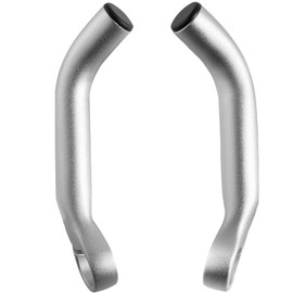 FIFTY-FIFTY Bicycle Handlebar Ends, Bar Ends Bicycle, Aluminium Alloy Handlebar End MTB (Sand Silver)