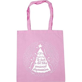 Hippowarehouse it's beginning to look a lot like seasonal depression Tote Shopping Gym Beach Bag 42cm x38cm, 10 litres