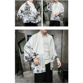 Seidarise Men's Haori Jacket Kimono Cardigan Yukata Noragi Happi Coat