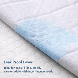 Waterproof Chair Pads for Incontinence, 4 Pack Reusable Seat Protector Pads, Non-Slip & Super Absorbent Wheelchair Pad Covers, Washable Chair Pads for Adults, Kids & Pets, 22" x 21" - Navy