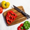 TB Home Acacia Wood Cutting Board with Juice Groove, Small
