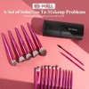 BS-MALL Juego de Brochas de Maquillaje 18 Piezas de Base
