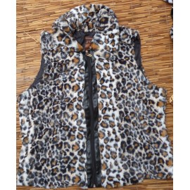 MULTIPLES ESSENNTIAL VEST WOMEN'S PLUS SIZE SUPER SOFT FLIX FUR ZIP-UP LIST $53 - Brown 200, 1X