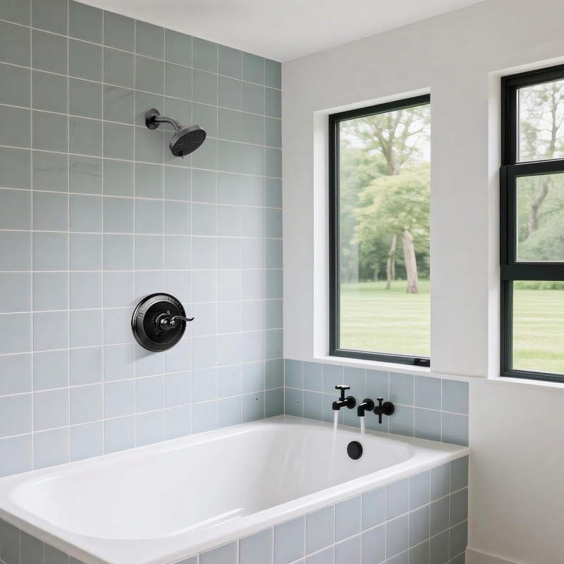 Black Shower Handle Replacement for Delta BT14096 13/14 Series Single-Function