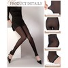 4 Pairs Fleece Lined Tights Women Fleece Translucent Leggings Winter