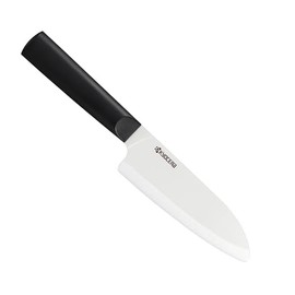 KYOCERA INNOVATIONwhite 5.5" Ceramic Santoku Knife - White Z212 Blade with Non-Slip Black Handle