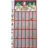 CHRISTMAS ADVENT PANEL - Santa Grey - Advent Calendar Fabric Panel - NU194 - Panel is 60 cm x 110 cm