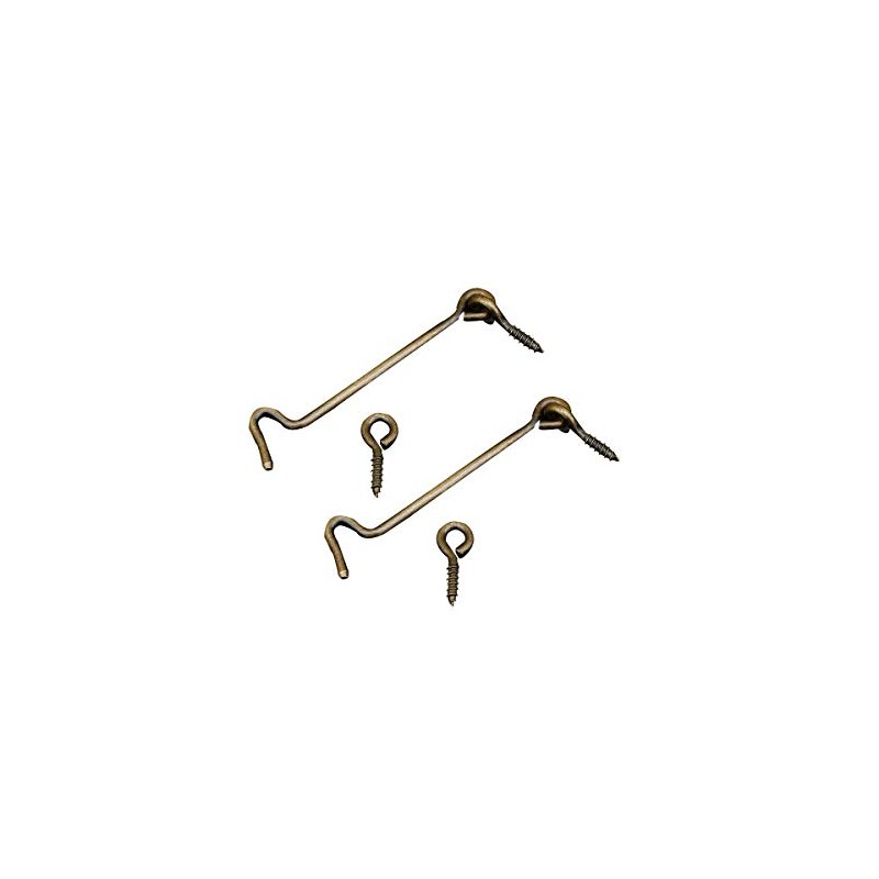 Copper Hook and Eye Latch, Door Window Cabinet Locker Latches,