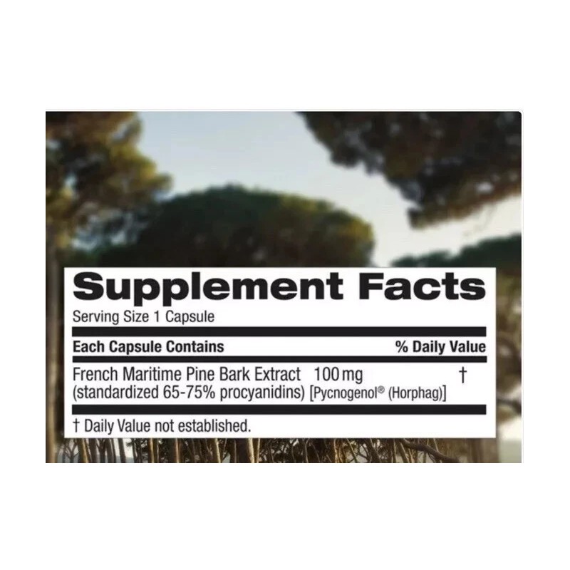Trunature Pycnogenol 100 mg, 60 Vegetarian Capsules