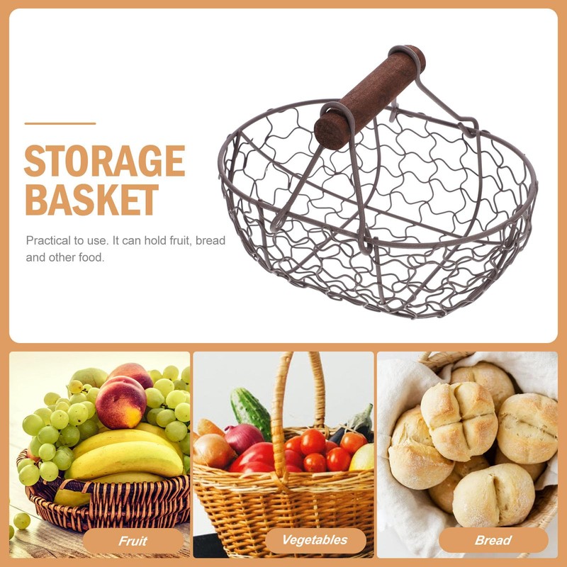 Baluue Wire Egg Basket, Chicken Egg Basket for Kitchen Egg