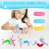 Stress Relief Fidget Toys Tubes Robot Toy, 4PCS Telescopic Suction