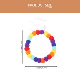 LUOZZY Dog Collar Pom Pom Ball Collar Puppy Kitten Adjustable Collar Necklace Photo Props Pet Accessories - 30-35CM