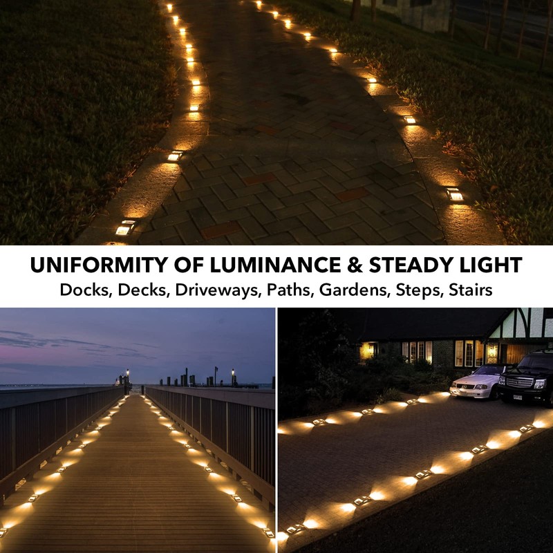 AGPTEK Solar Driveway Lights 1 Pack, Outdoor Deck Dock Marine