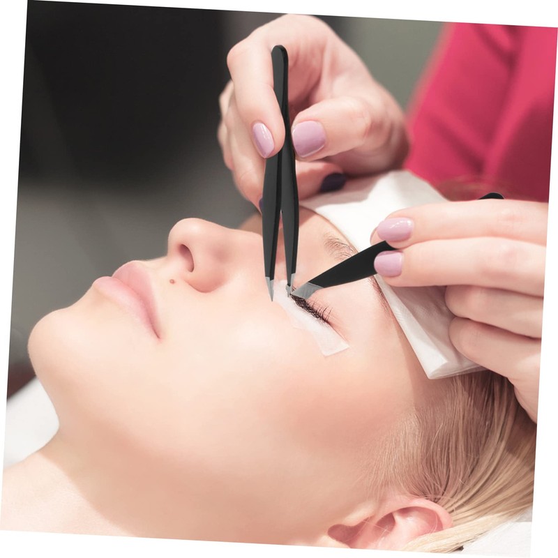 Outanaya 1Set Stainless Steel Eyebrow Tweezers for Beauty Ergonomic Design