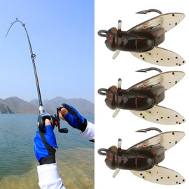 Create idea 50Pcs Bionic Fly Fishing Bait Fly Soft Bait Fly Hook Soft Bait Color Small Fly Hook Fly Fishing Bait for 4-6 Catties Sea bass Black 20mm