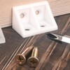 Transparent White Plastic Corner Brackets for Furniture, 10-Pack White Material 5ea