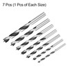 HARFINGTON Brad Point Drill Bit Set 4/5/6/7/8/9/10mm Dia Straight Round