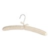 Harbour Housewares Padded Satin Clothes Hangers - White - Pack