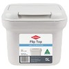 Willow Flip Top Tidy Waste Bin, 5 Litre Capacity, White/Charcoal