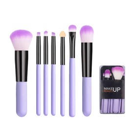 Makeup Brushes Purple, 7 PCS Brush Set for Blush Eye Shadow, Make up Blending Brushes, Highlight Eyebrow Concealers, Premium Synthetic Beauty Blender, Gift for Women