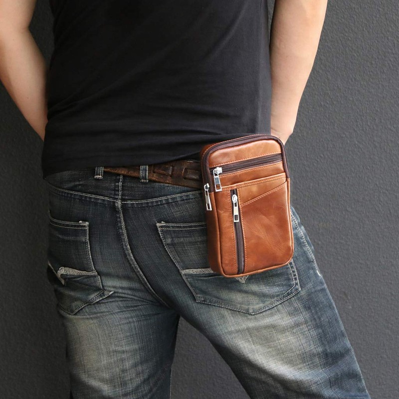 Deep Zone Belt Pouch, Hip Bag, Men's, Casual, Business, Genuine