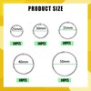 QUBORT Bookbinding Rings, Pack of 50 Books Rings Metal Rings