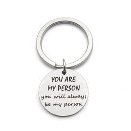 You Are My Person You Will Always Be My Person Best Friends Gift Stainless Steel Pendant Keychain Key Ring