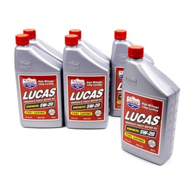 Lucas Oil 10082 Full Synthetic SAE 5W-20 Motor Oil - 1 Quart (Pack of 6)