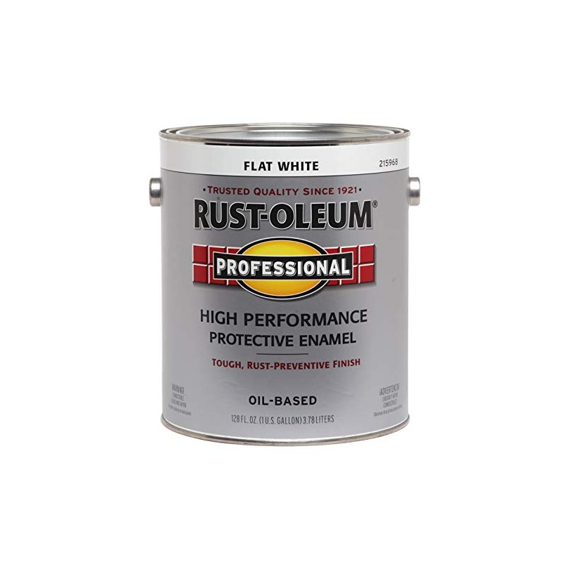 Rust-OLEUM 215968 Professional Gallon Flat White Enamel
