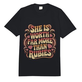 She is Worth Far More Than Rubies Christian Women - Comfort Colors Adult Heavyweight T-Shirt