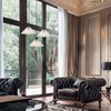 Modern Designer Transparent Ridged Glass Easy Fit Pendant Shade in