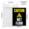 Caution Wet Floor Folding Floor Sign, 18x24 Inches, Portable A