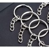 ZoloAJay 50Sets 1 inch Keychain Rings Silver Split Round Key