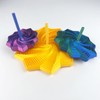 UAGGIC 3D Printed Star Hexagon with Handle Whirling Spirals Design,Star