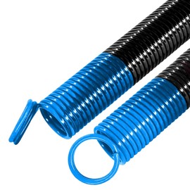 Heavy Duty 90 lb Garage Door Extension Springs (2-Pack) – Double-Looped Design with Precision E-Coating for Enhanced Durability – Fits Garage Door Replacement Hardware – Min 30,000 Cycles – Light Blue