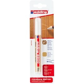 edding 8900 furniture marker - beech - round nib 1.5-2 mm - for covering up scratches and damages on veneers, solid wood, wood, tables, desks