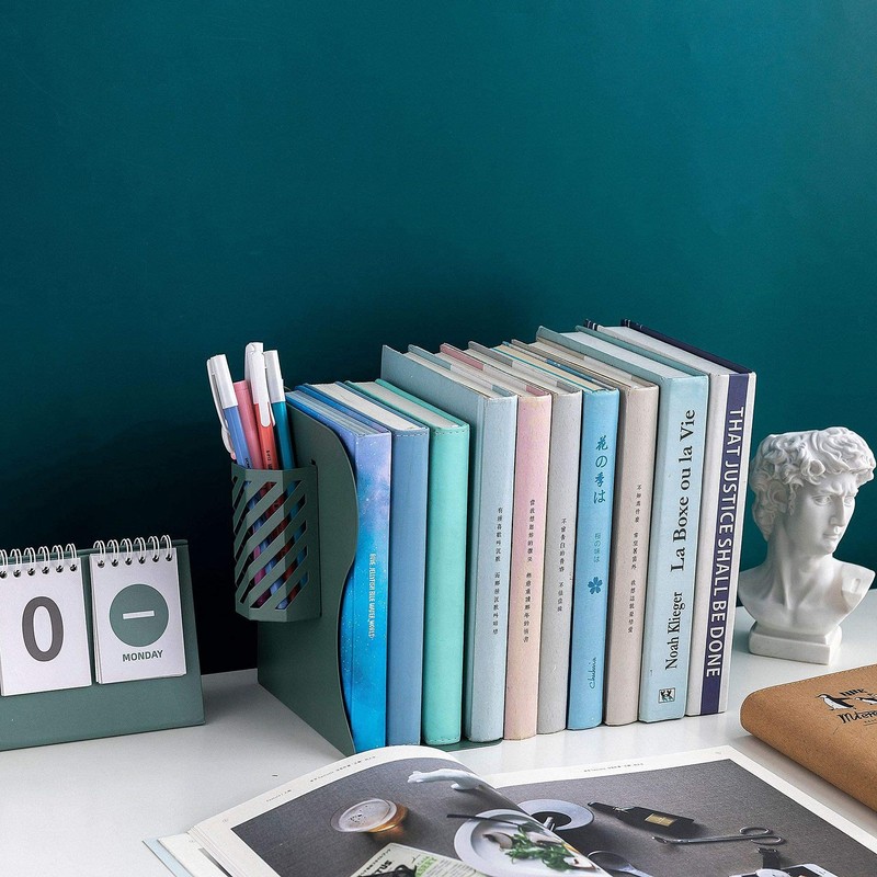 Metal Iron Book Ends Adjustable Bookends for Heavy Book Holder