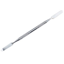 Healifty Stainless Steel Double Spatula Ointment Spatula for Make Up Pallets (Silver)