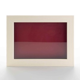 White Wash 24x30 Large Shadow Box Display Wooden Frame with Red Acid-Free Backing UV Acrylic & Hanging Hardware - with 3/4" Usable Depth - Great Jersey Frame Display Case Shadowbox