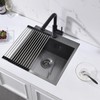 18 Black Drop In Kitchen Bar Sink, ZDHHT 18 x