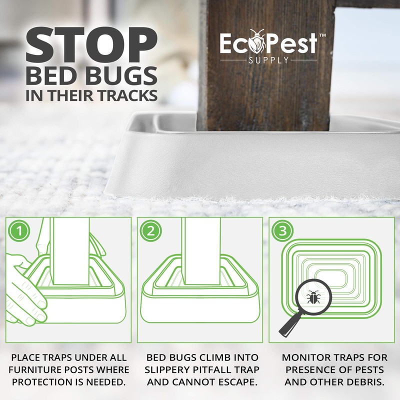 Bed Bug Interceptors – 8 Pack | Bed Bug Blocker