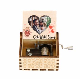 ZUGATI Get Well Soon Gifts For Woman, Men, Photo Frame Gift, Musical Box Gifts - Teddy Bear Hug In A Box Gifts Love Gift For Him Or Her Positive Wishes Encouragement Gift Wife Love You Gifts