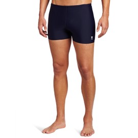 TYR Sport Men's Square Leg Short Swim Suit,Navy,30
