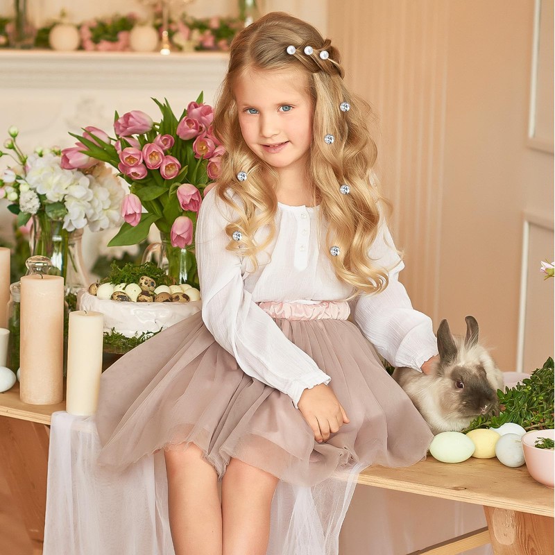 40 Stück Mini-Haarspangen, Strass Haarschmuck, Klein Haarklammer Perlen, Haarschmuck Hochzeit,