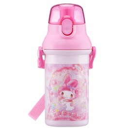 Skater character one-touch shoulder strap water bottle 400ml daycare kindergarten elementary school water bottle, My Melody Flowerless / 스케이터 캐릭터 원터치 어깨끈물통 400ml 어린이집 유치원 초등학생 물통, 마이멜로디 플라워리스